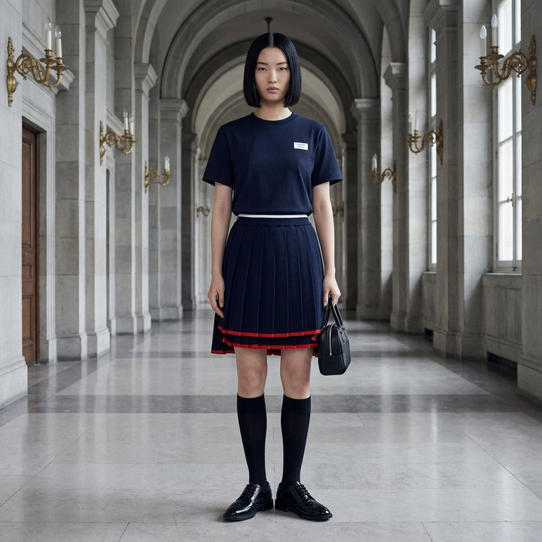 Jersey Relaxed Side Slit Tee | Thom Browne | Club21 - lifestyle