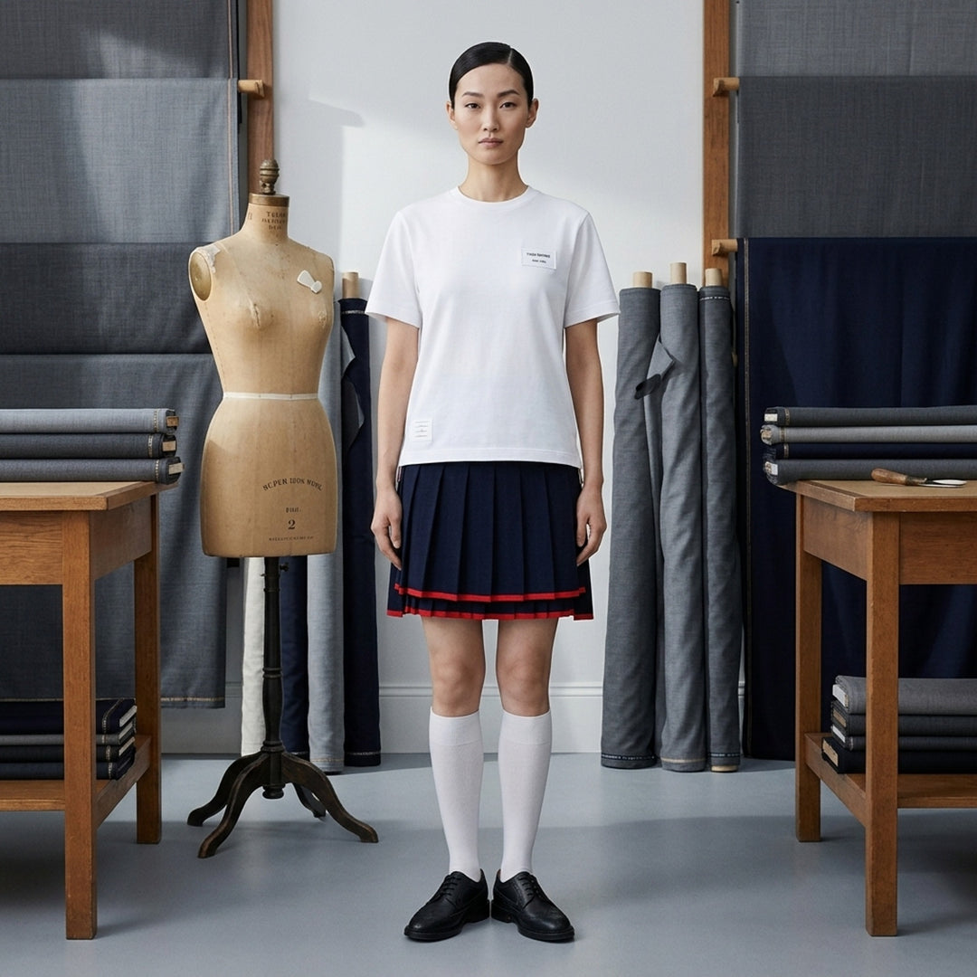 Jersey Relaxed Side Slit Tee | Thom Browne | Club21 - lifestyle