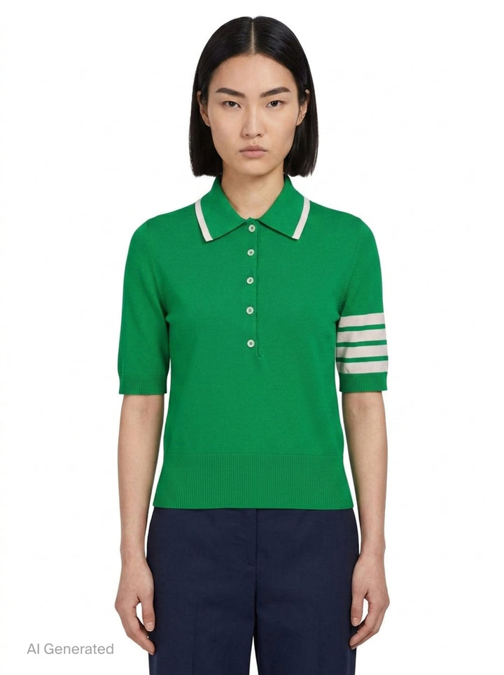 Jersey Stitch Polo | Thom Browne | Club21 - front