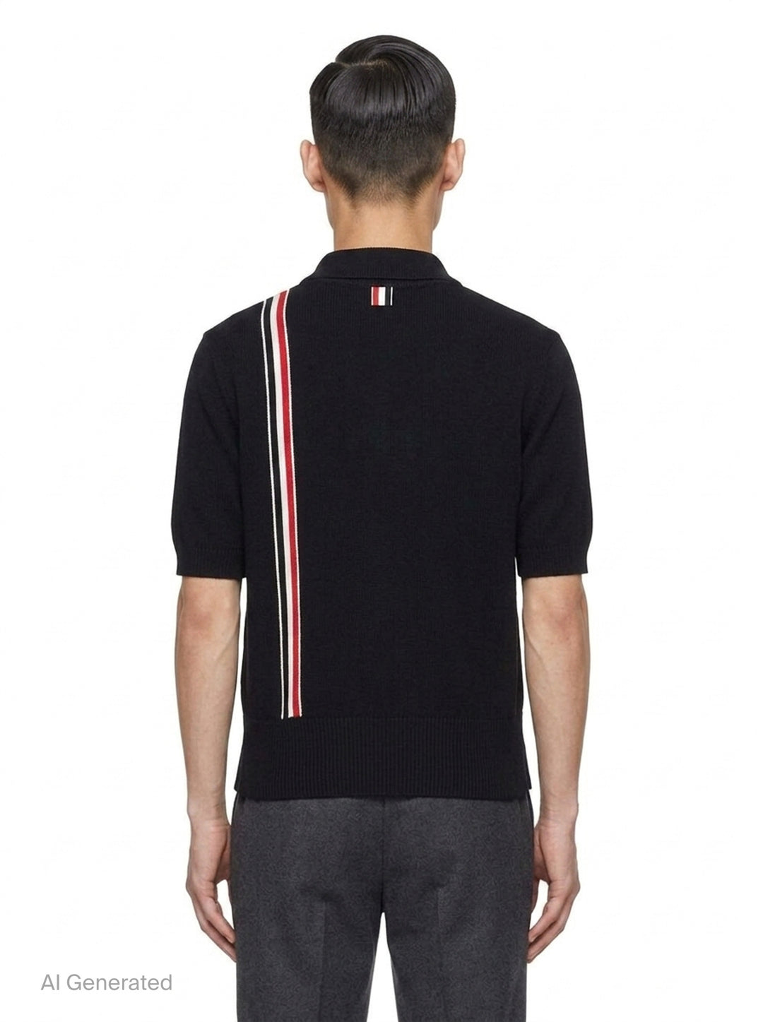 Jersey Stitch Relaxed Polo | Thom Browne | Club21 - back