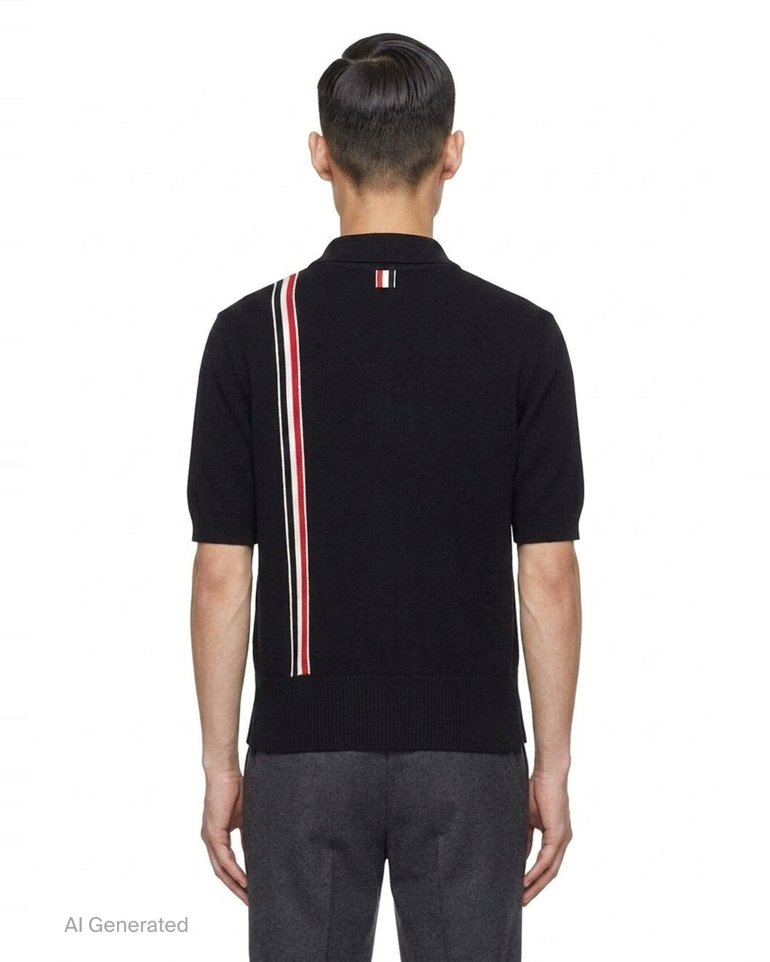 Jersey Stitch Relaxed Polo | Thom Browne | Club21 - back