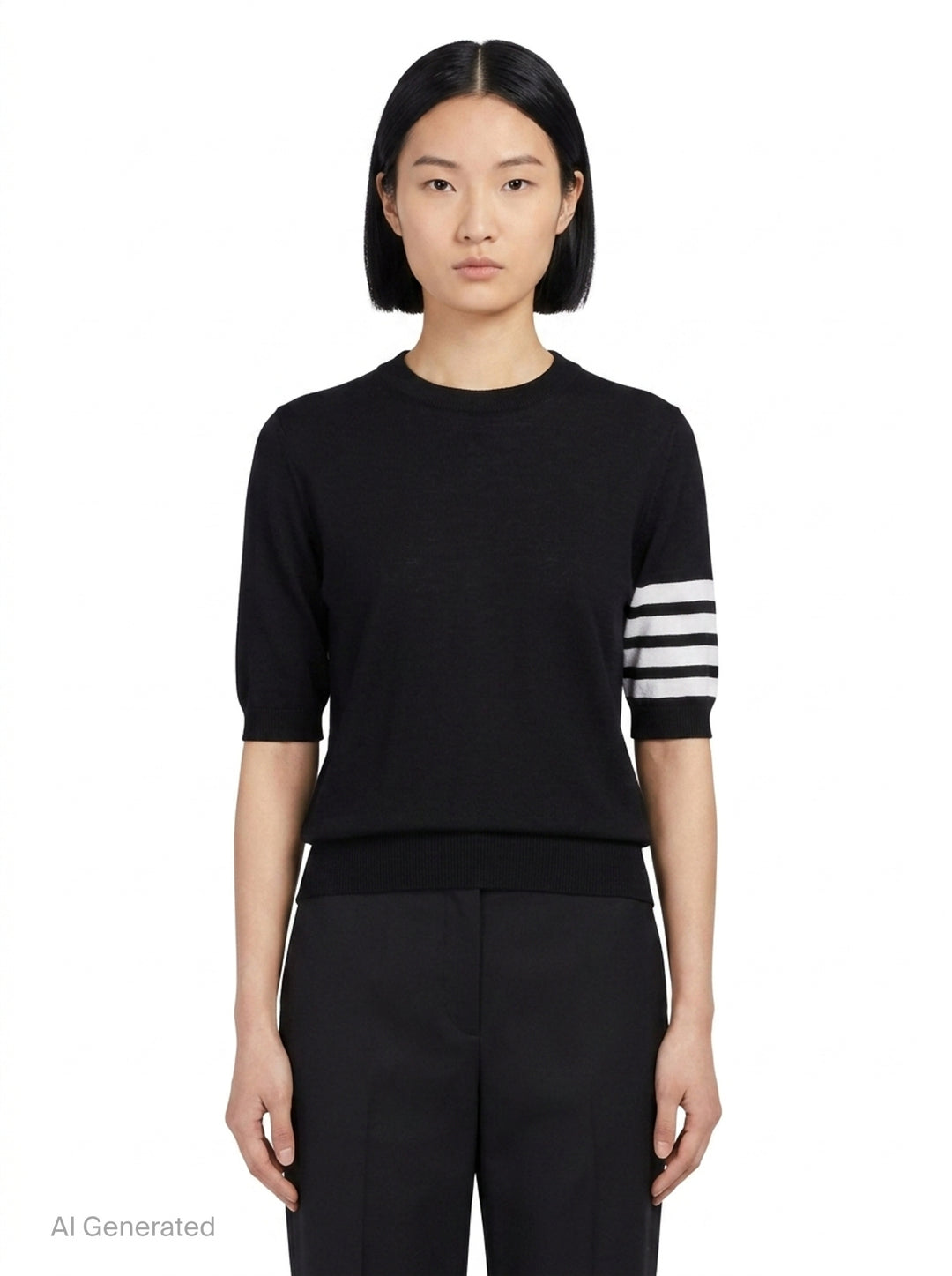 Jersey Stitch Short Sleeve Tee | Thom Browne | Club21 - front