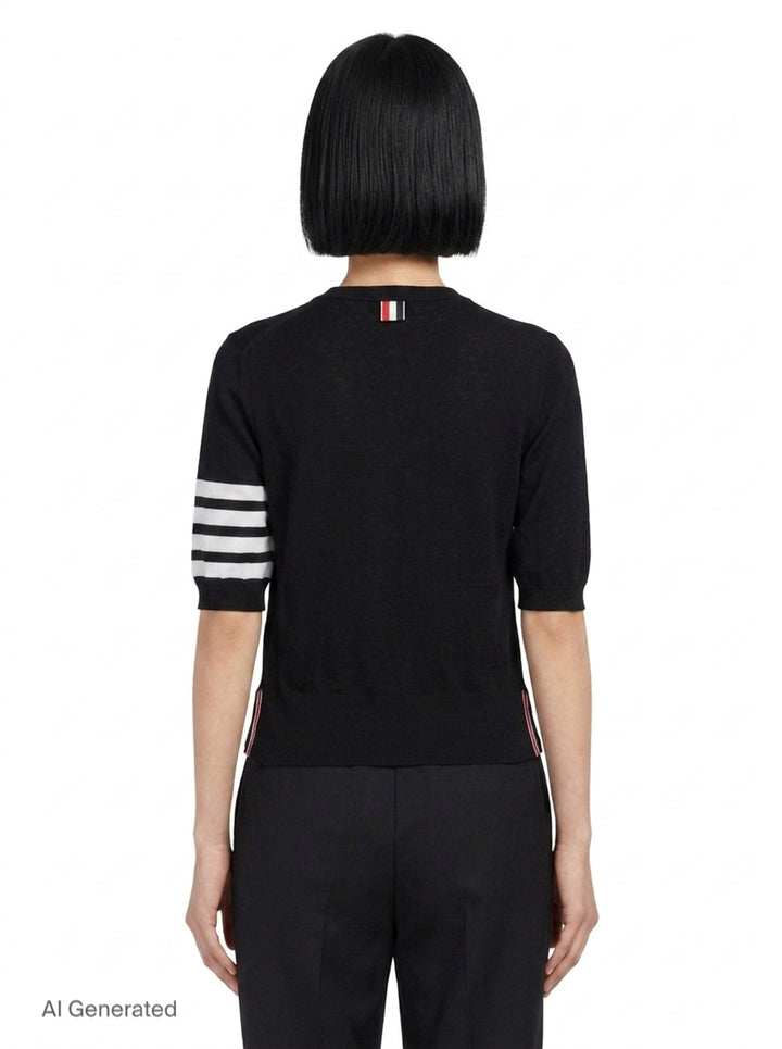 Jersey Stitch Short Sleeve Tee | Thom Browne | Club21 - back
