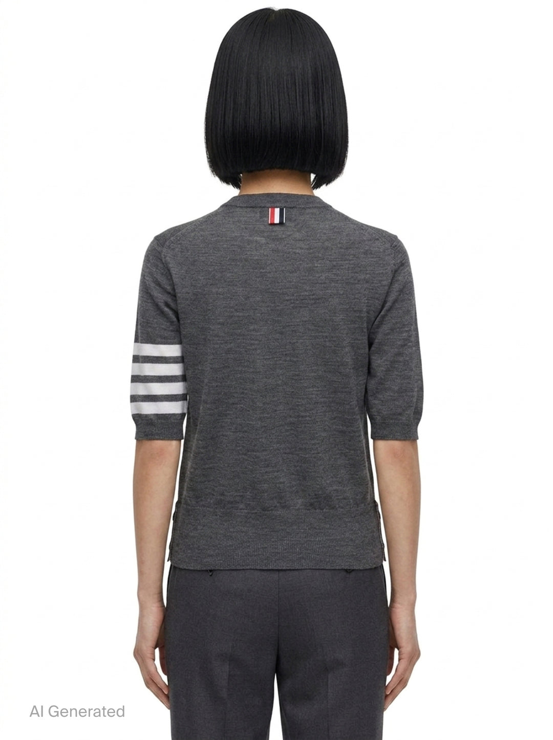 Jersey Stitch Short Sleeve Tee | Thom Browne | Club21 - back