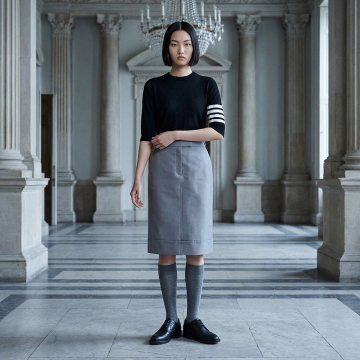 Jersey Stitch Short Sleeve Tee | Thom Browne | Club21 - lifestyle