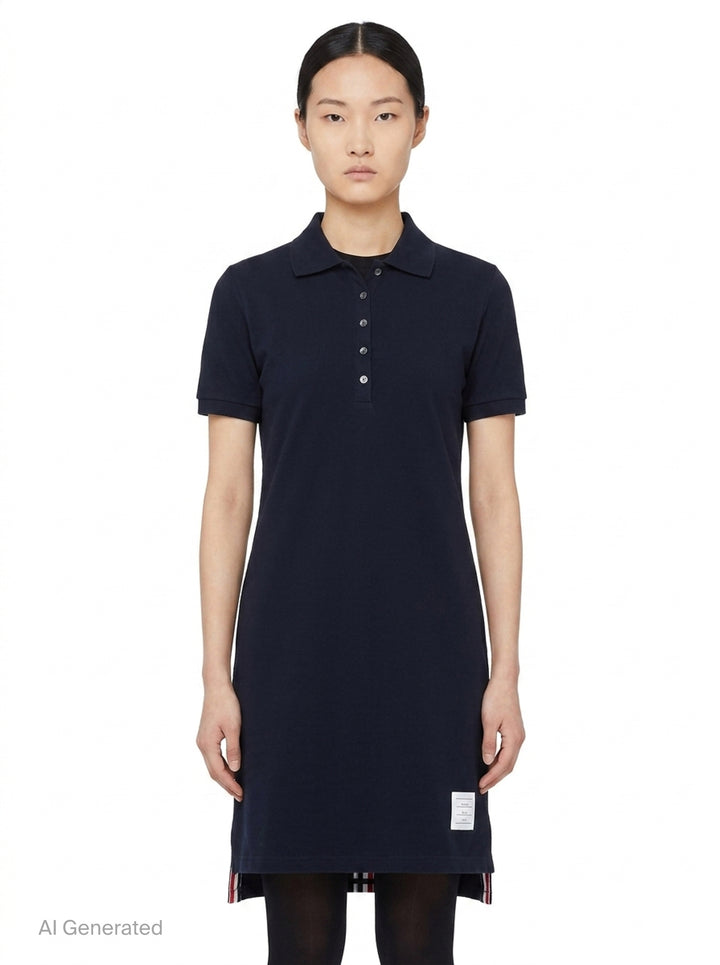 Knee-Length Polo Dress | Thom Browne | Club21 - front