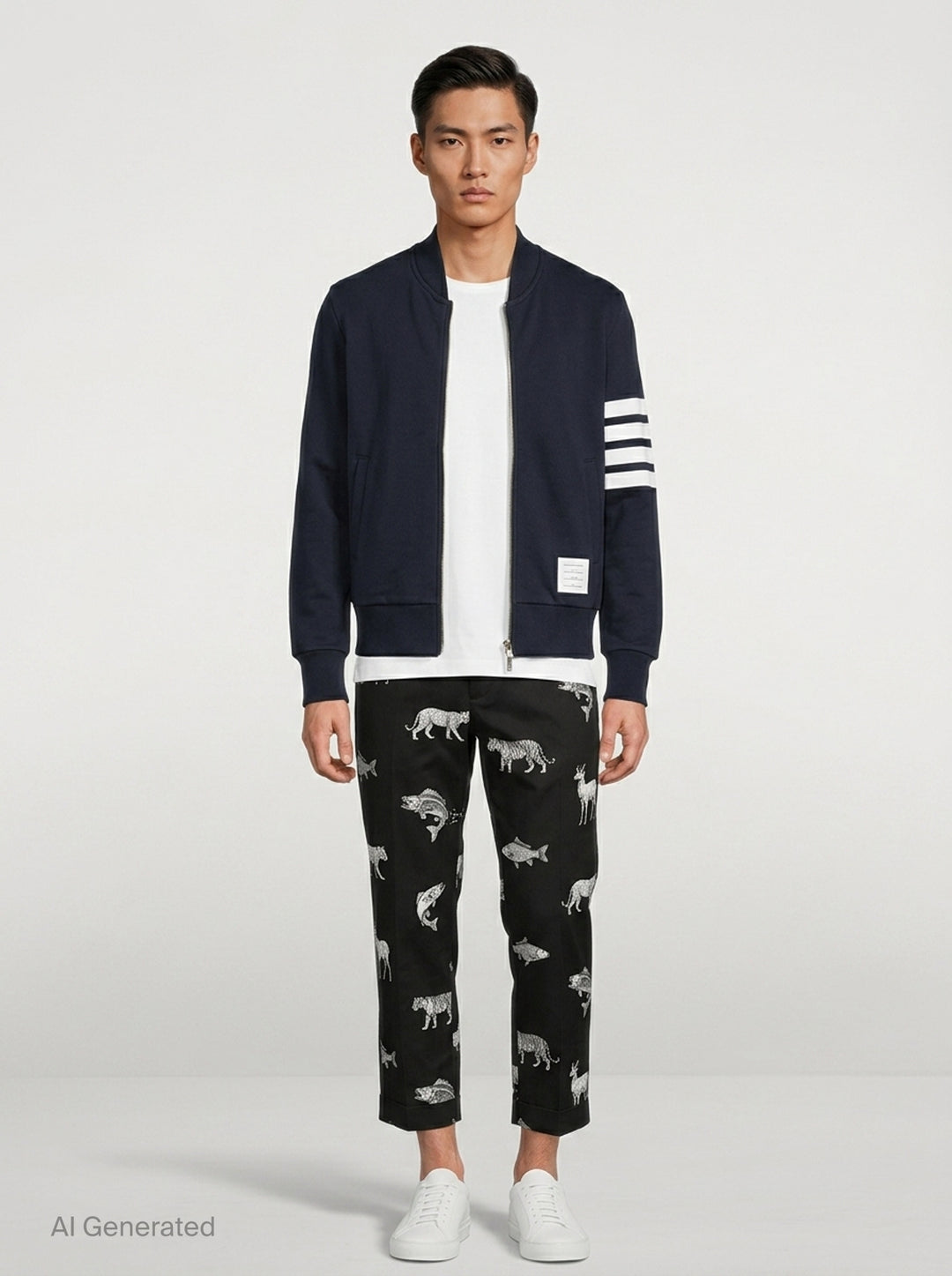 Loopback 4-Bar Bomber | Thom Browne | Club21 - front