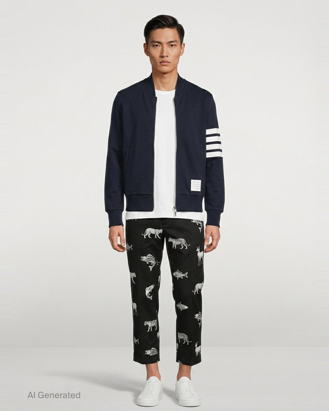 Loopback 4-Bar Bomber | Thom Browne | Club21 - front