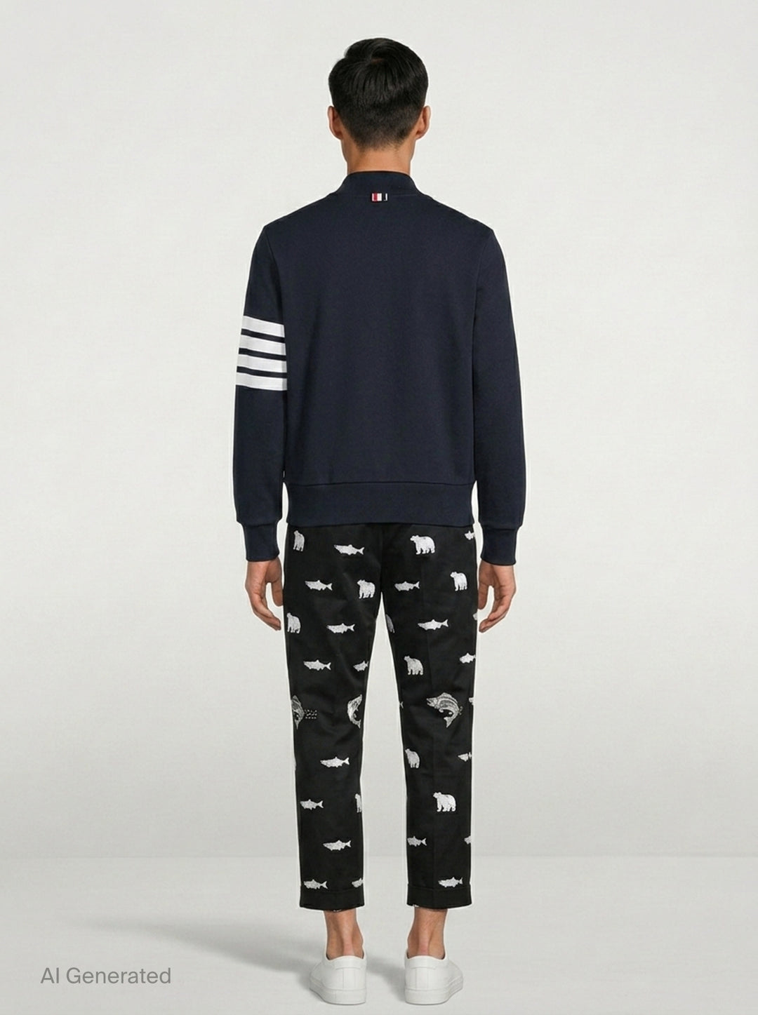 Loopback 4-Bar Bomber | Thom Browne | Club21 - back