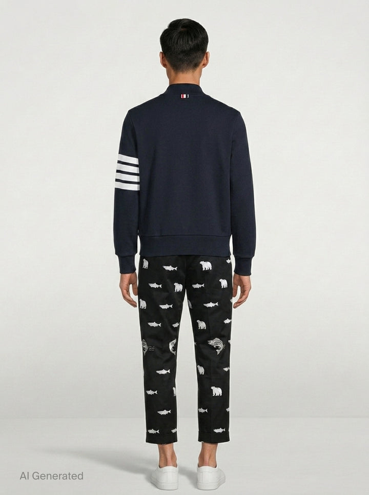 Loopback 4-Bar Bomber | Thom Browne | Club21 - back