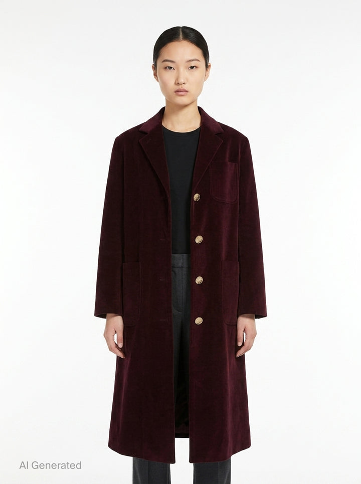Low Break Patch Pocket Bell Sleeve Coat | Thom Browne | Club21 - front