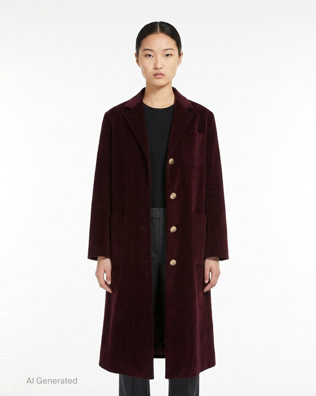 Low Break Patch Pocket Bell Sleeve Coat | Thom Browne | Club21 - front
