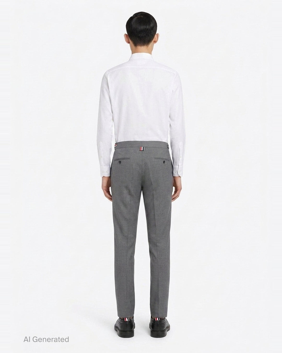 Low Rise Skinny Side Tab Trousers | Thom Browne | Club21 - back