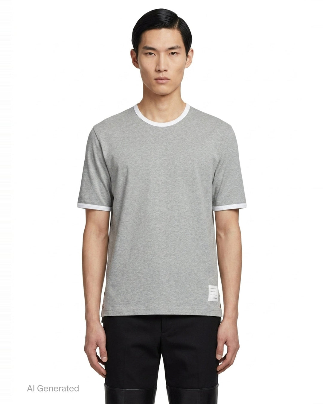 Medium Weight Ringer Tee | Thom Browne | Club21 - front
