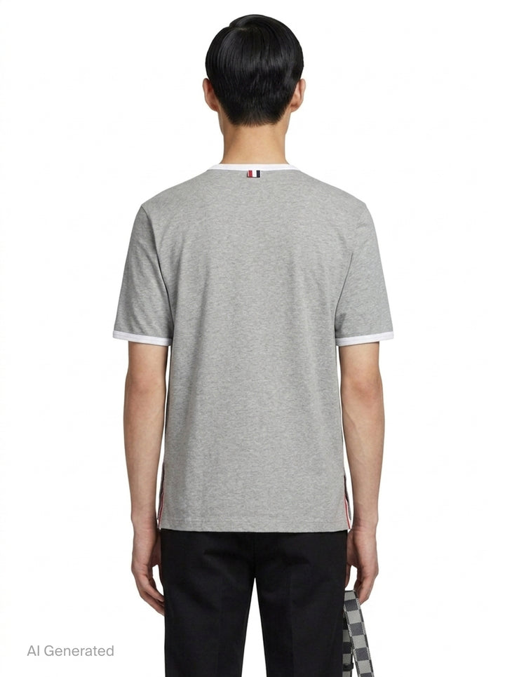 Medium Weight Ringer Tee | Thom Browne | Club21 - back