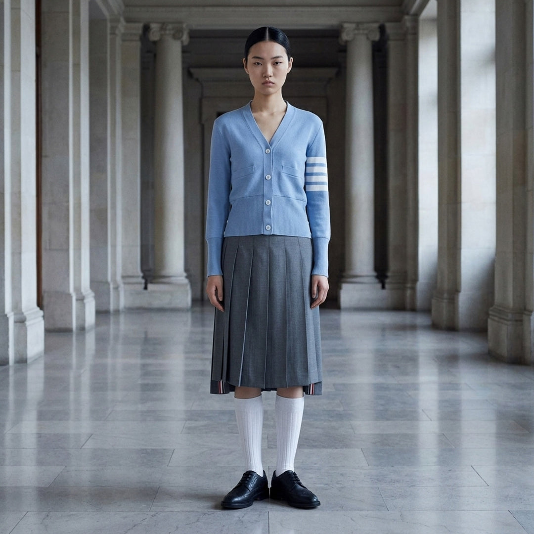 Milano Stitch Cardigan | Thom Browne | Club21 - lifestyle
