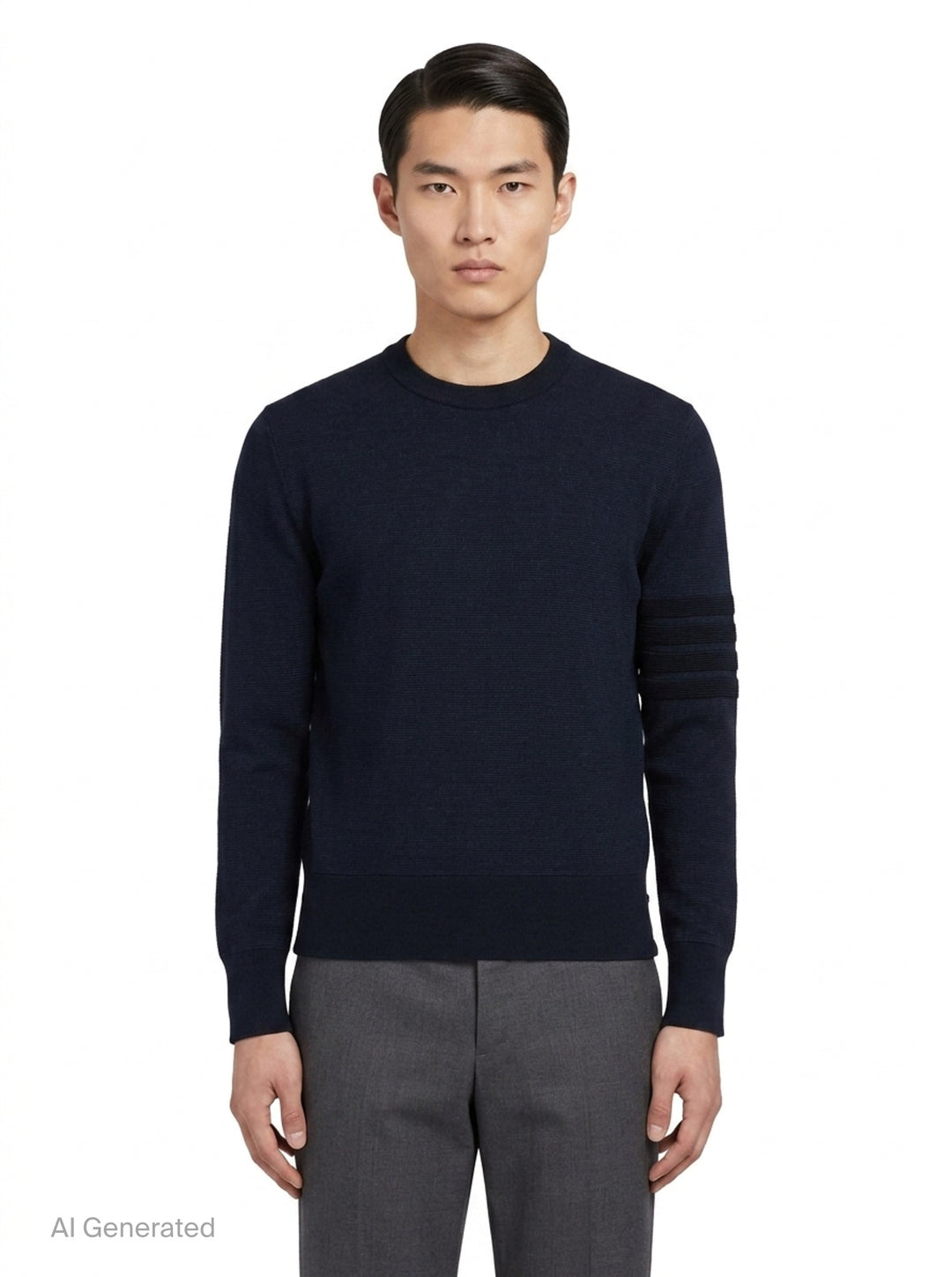 Milano Stitch Crew Neck Pullover | Thom Browne | Club21 - front