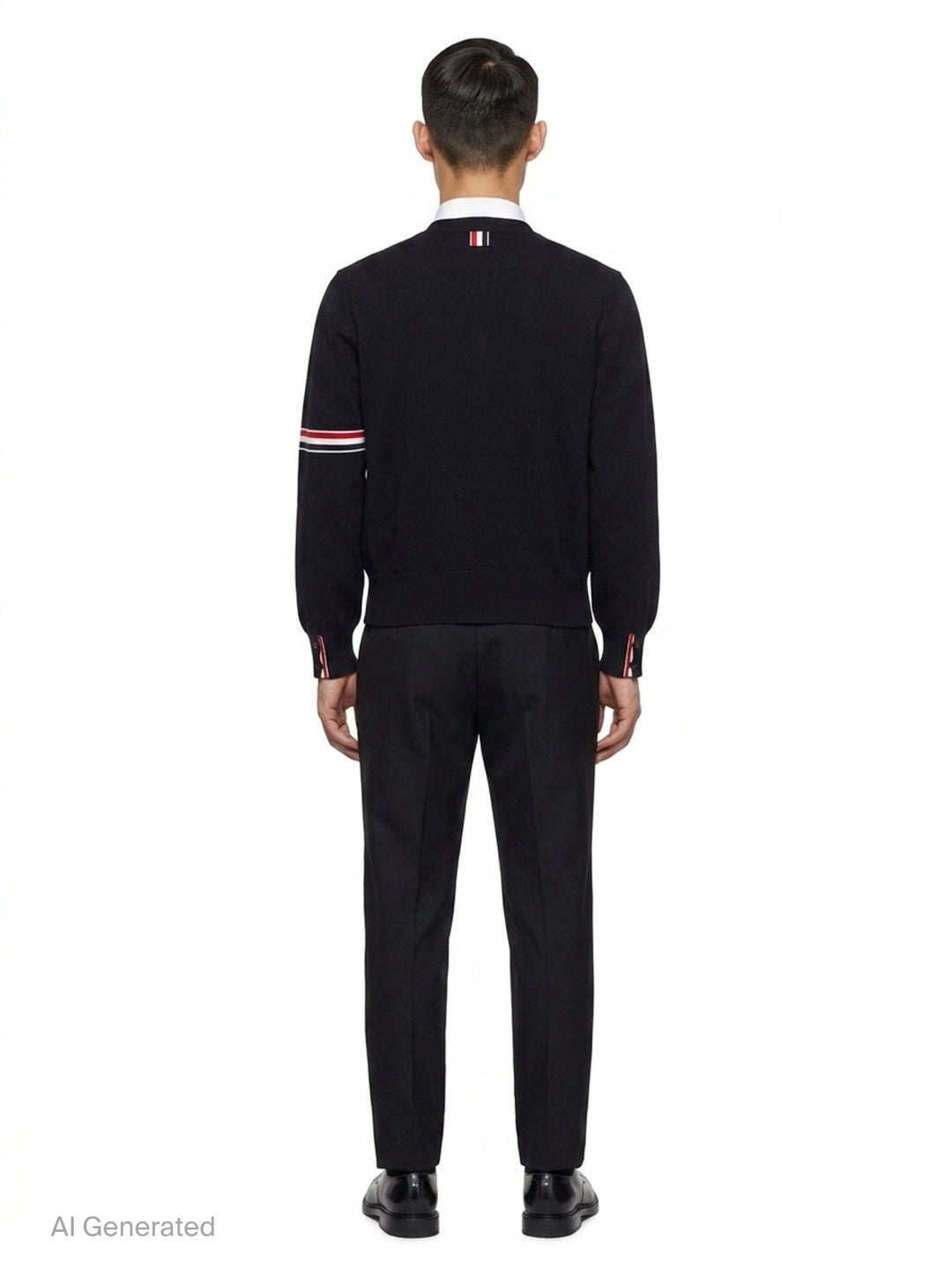 Milano Stitch V-Neck Cardigan | Thom Browne | Club21 - back