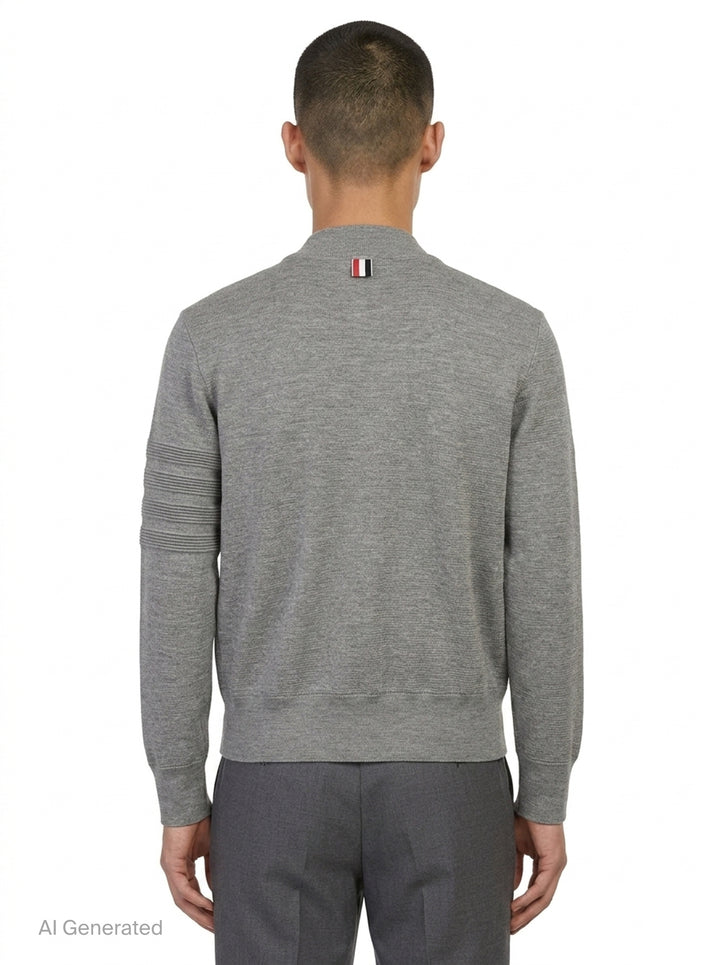 Milano Stitch Zip-Up Bomber Jacket | Thom Browne | Club21 - back