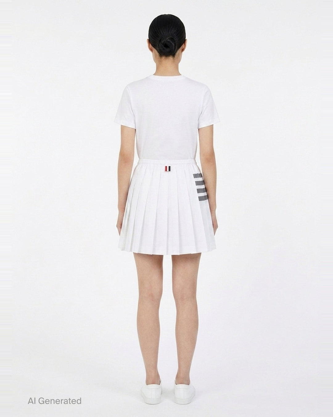 Mini Drawstring Pleated Skirt | Thom Browne | Club21 - back
