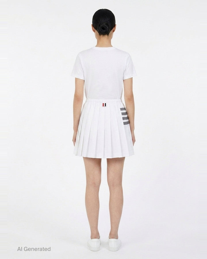 Mini Drawstring Pleated Skirt | Thom Browne | Club21 - back