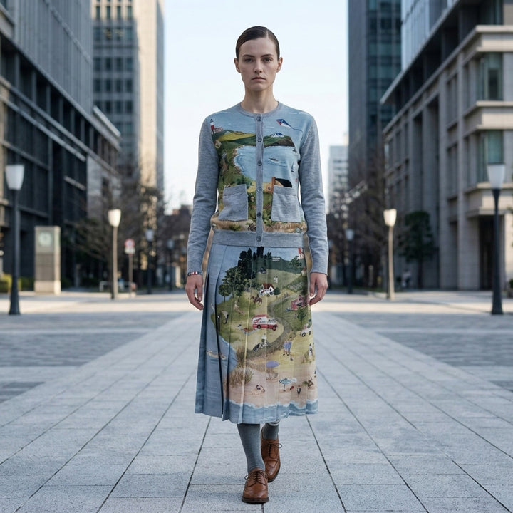 Nantucket Scenic Cardigan | Thom Browne | Club21 - lifestyle