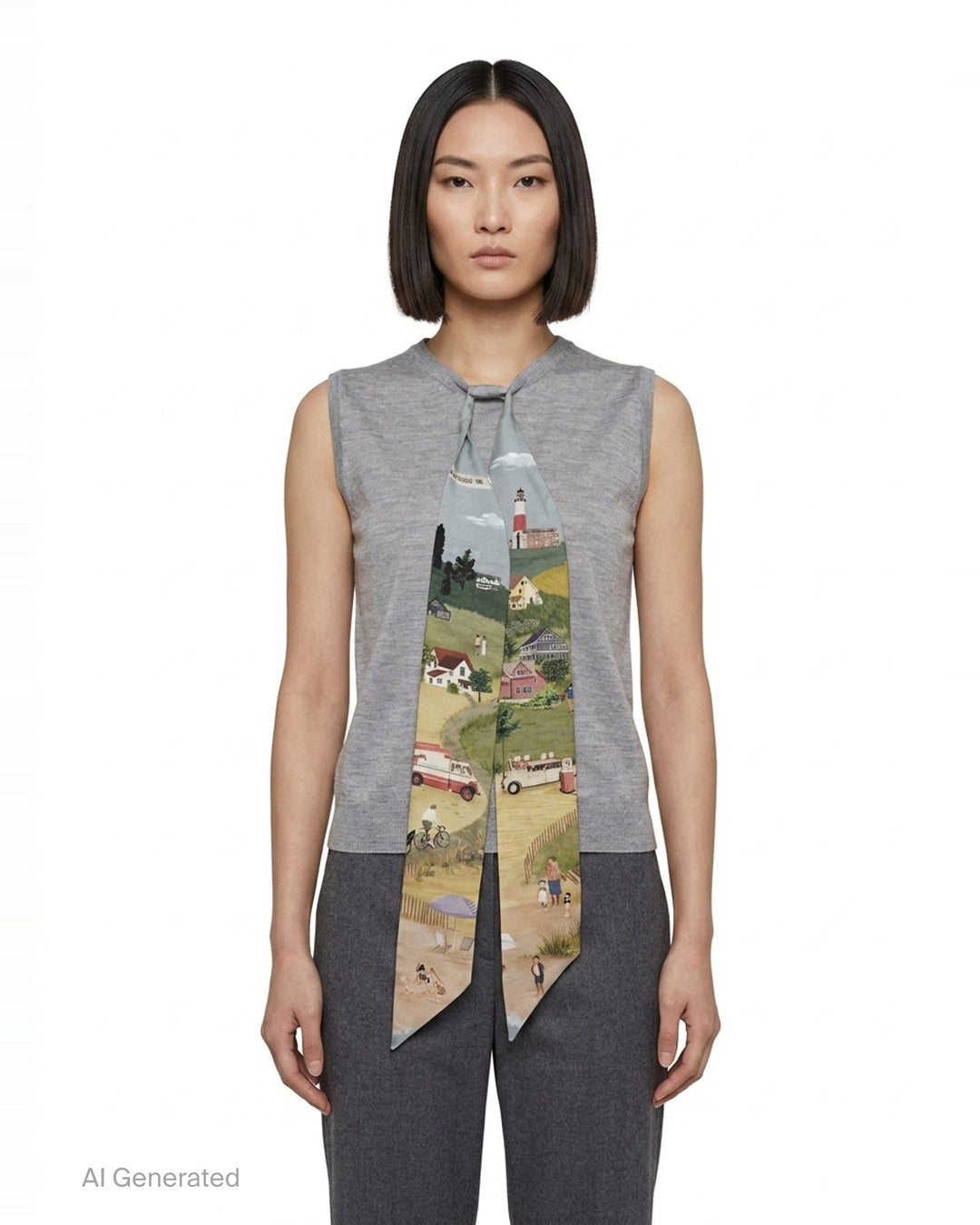 Nantucket Scenic Jersey Tank | Thom Browne | Club21 - front