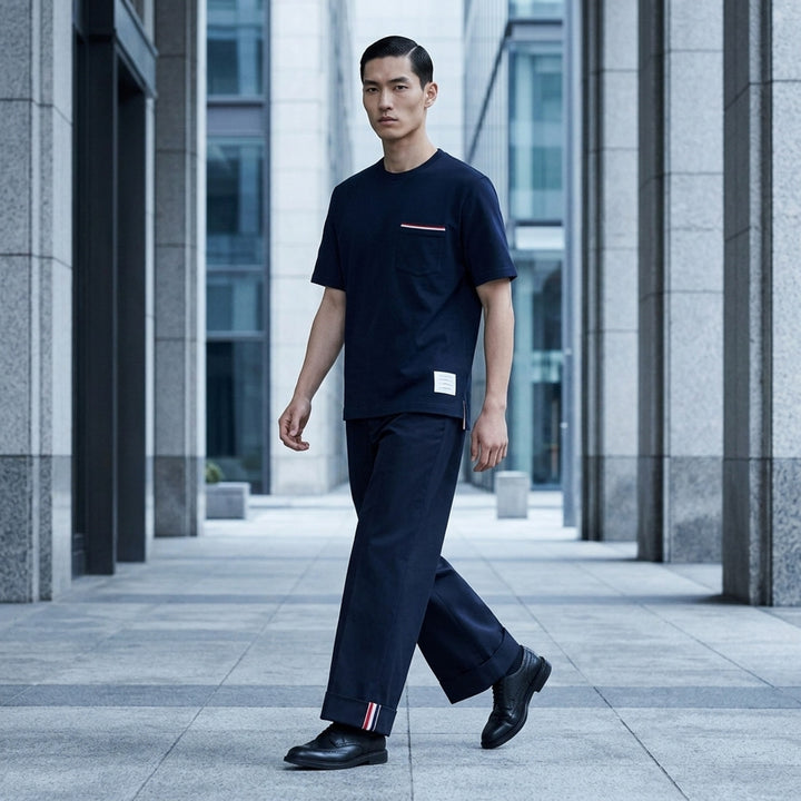 Oversized Short Sleeve Pocket Tee | Thom Browne | Club21 - lifestyle