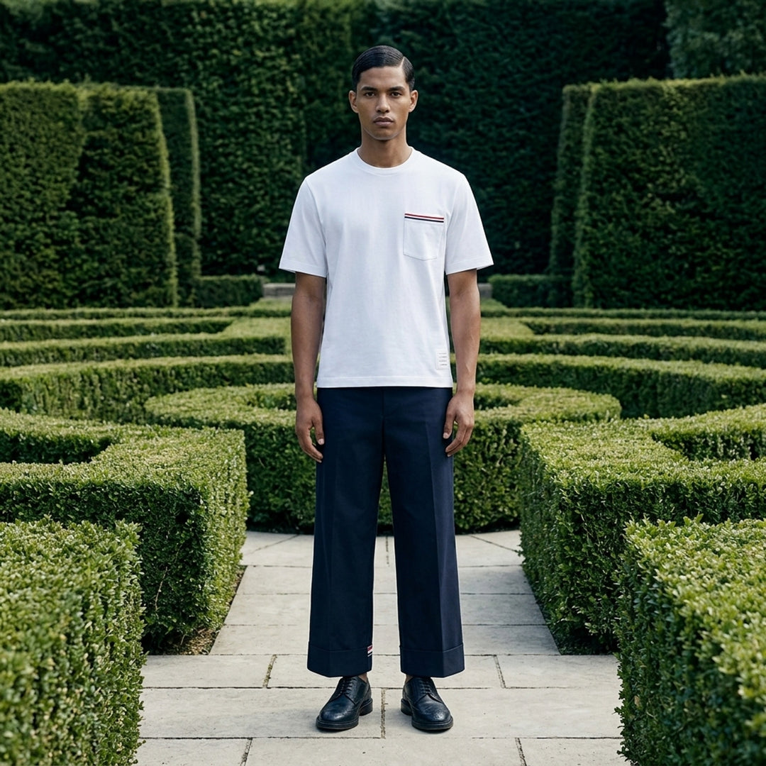 Oversized Short Sleeve Pocket Tee | Thom Browne | Club21 - lifestyle