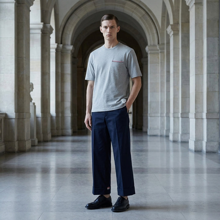 Oversized Short Sleeve Pocket Tee | Thom Browne | Club21 - lifestyle