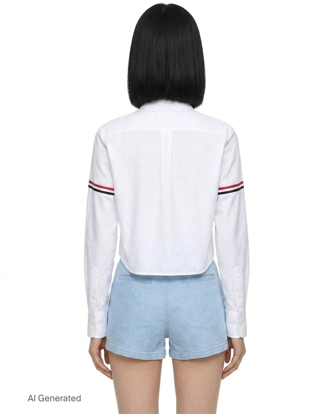 Oxford Armband Cropped Shirt | Thom Browne | Club21 - back