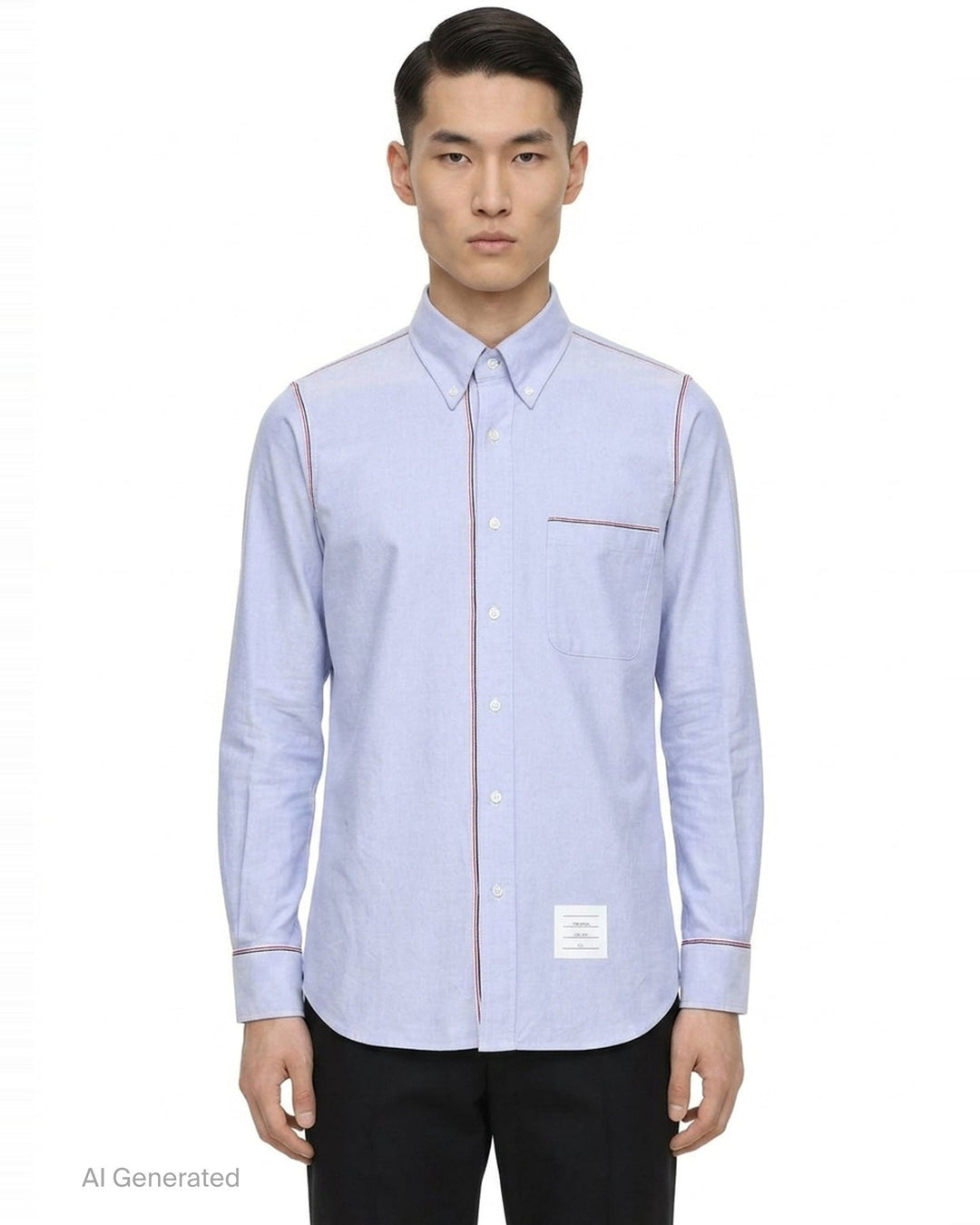 Oxford Grosgrain Framing Shirt | Thom Browne | Club21 - front