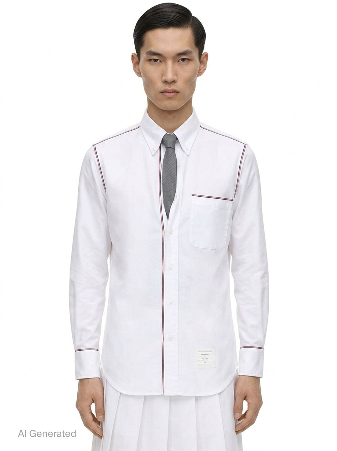 Oxford Grosgrain Framing Shirt | Thom Browne | Club21 - front