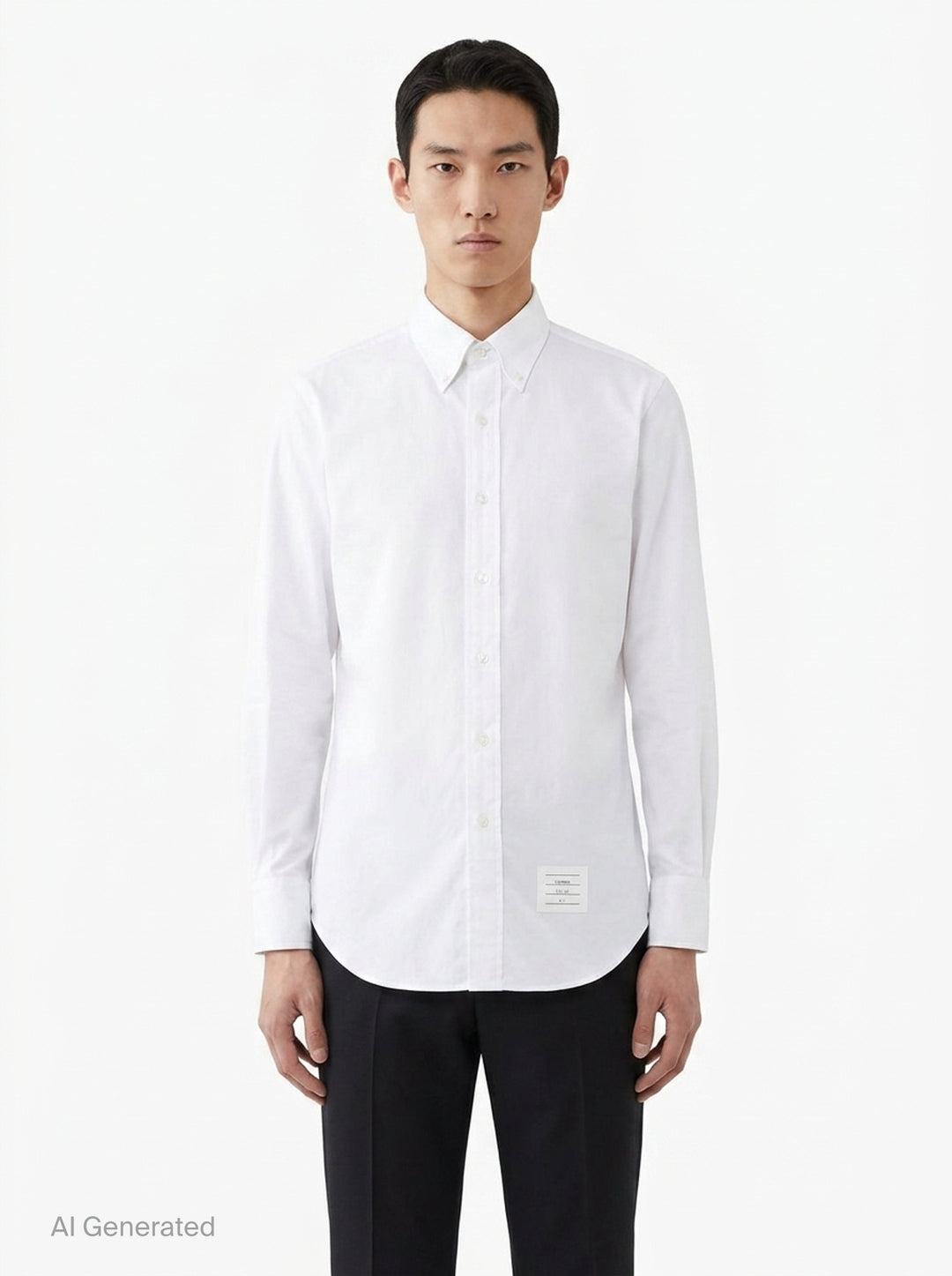Oxford Grosgrain Placket Shirt | Thom Browne | Club21 - front