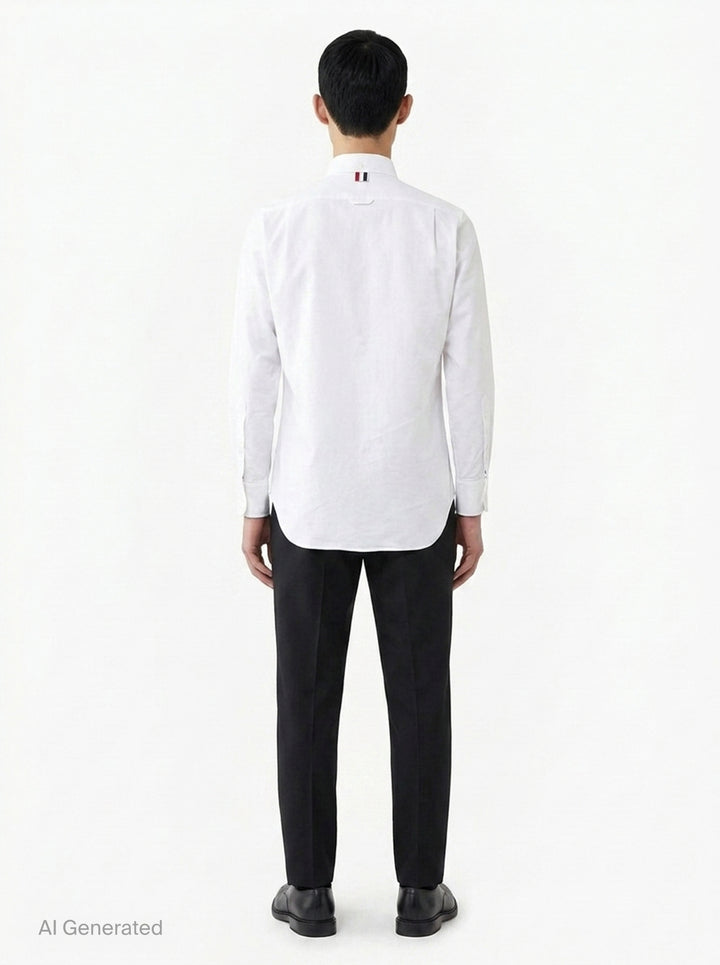 Oxford Grosgrain Placket Shirt | Thom Browne | Club21 - back