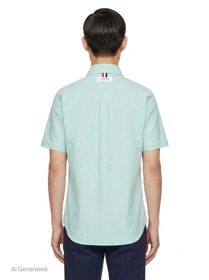 Oxford Short Sleeve Shirt | Thom Browne | Club21 - back