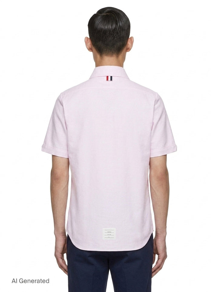 Oxford Short Sleeve Shirt | Thom Browne | Club21 - back