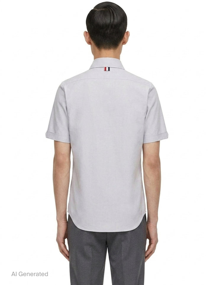 Oxford Short Sleeve Shirt | Thom Browne | Club21 - back
