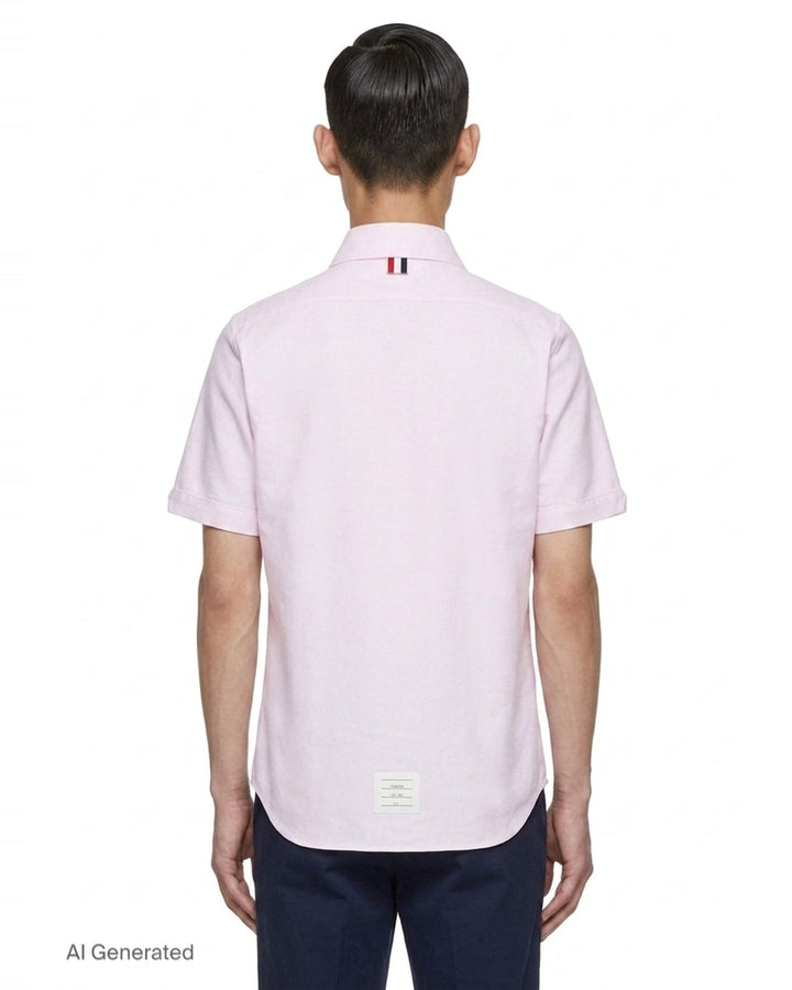 Oxford Short Sleeve Shirt | Thom Browne | Club21 - back
