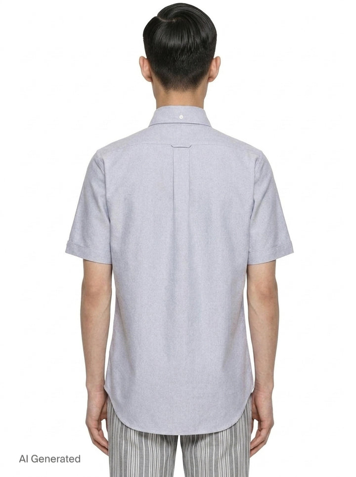 Oxford Short Sleeve Shirt | Thom Browne | Club21 - back