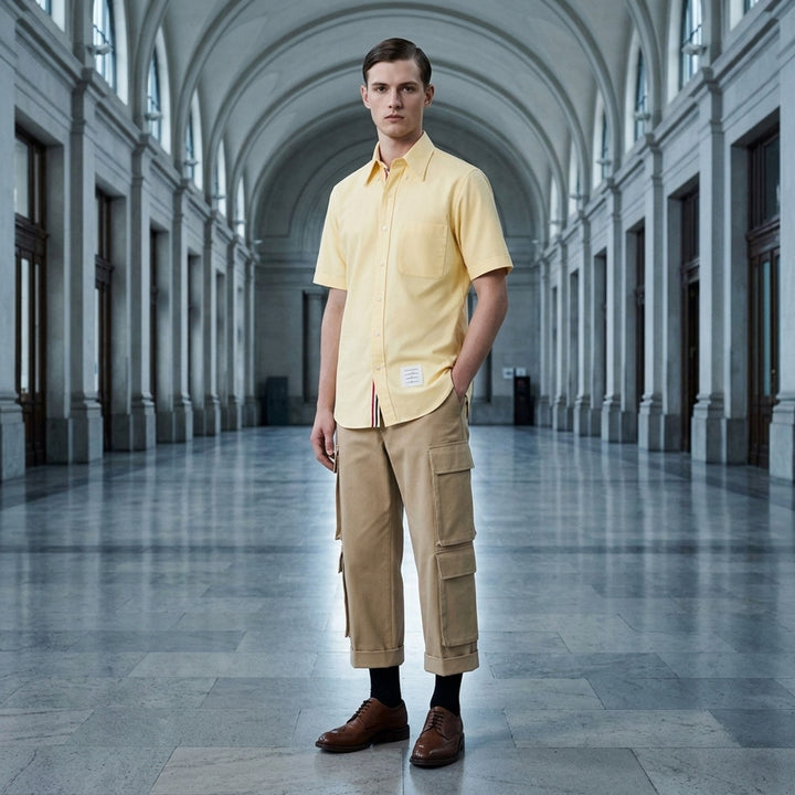 Oxford Short Sleeve Shirt | Thom Browne | Club21 - lifestyle