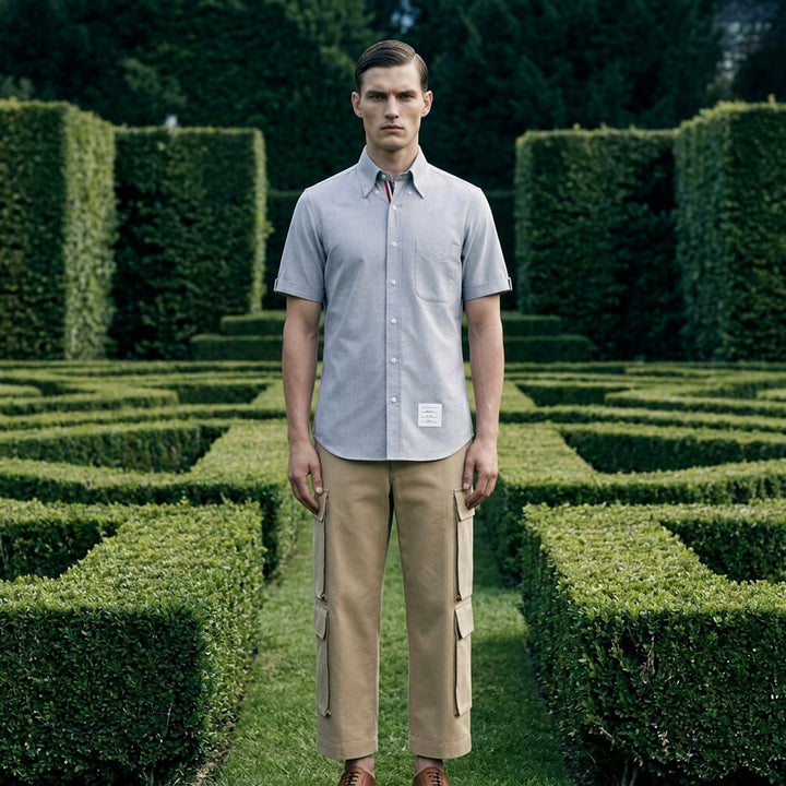 Oxford Short Sleeve Shirt | Thom Browne | Club21 - lifestyle