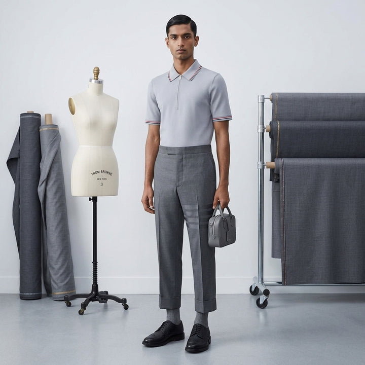 Plain Weave 4-Bar Trousers | Thom Browne | Club21 - lifestyle