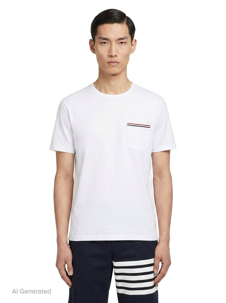 Pocket Tee | Thom Browne | Club21 - front