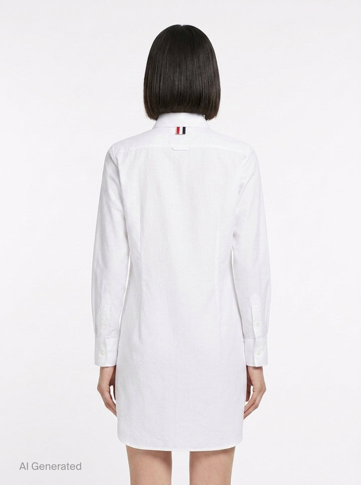 Poplin Mini Shirtdress | Thom Browne | Club21 - back