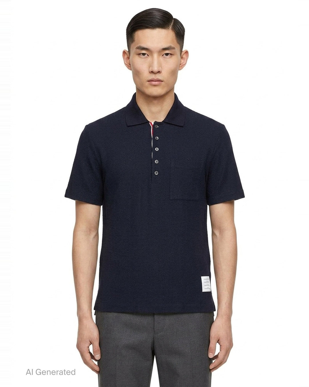 Relaxed Fit Short Sleeve Polo | Thom Browne | Club21 - front