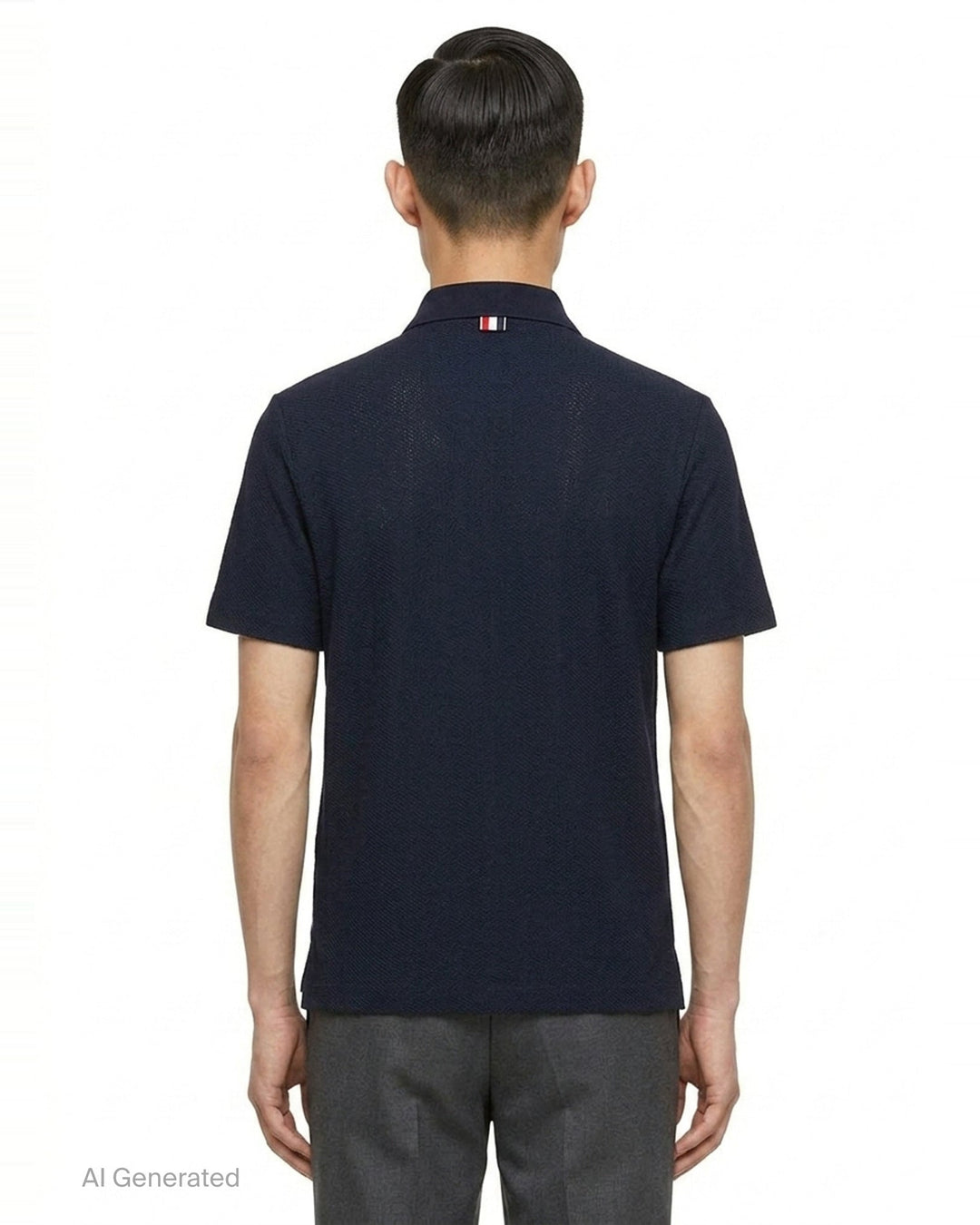 Relaxed Fit Short Sleeve Polo | Thom Browne | Club21 - back