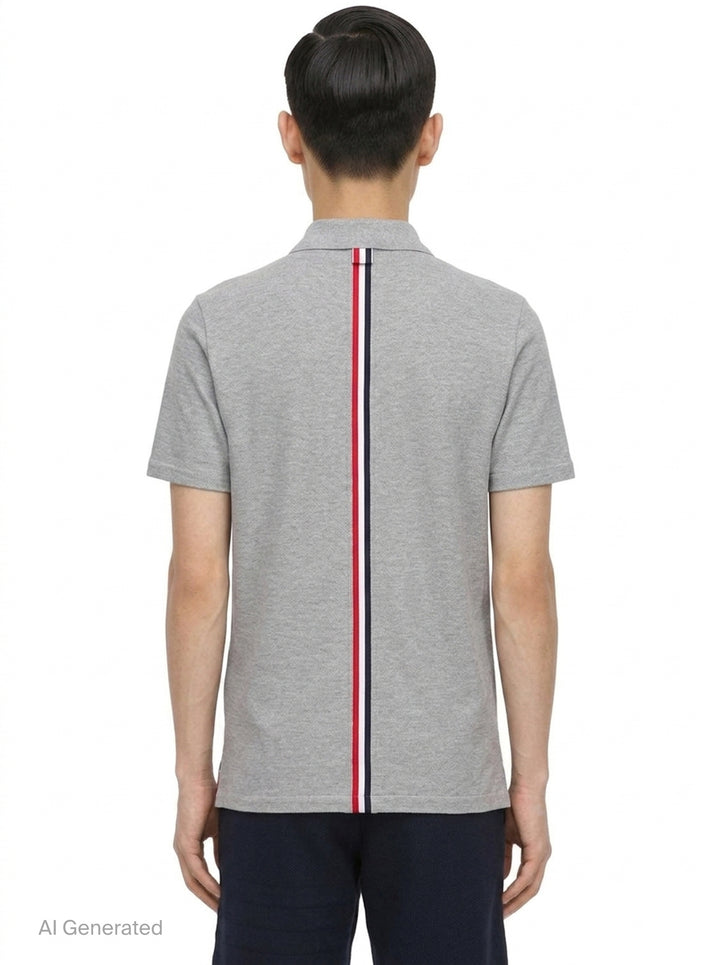 Relaxed Fit Short Sleeve Polo | Thom Browne | Club21 - back