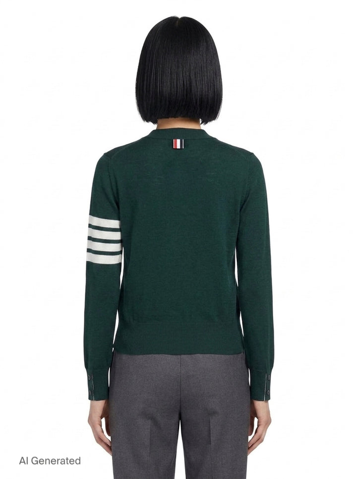 Relaxed Fit V-Neck Cardigan | Thom Browne | Club21 - back