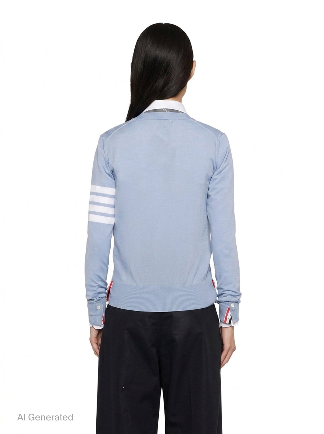 Relaxed Fit V-Neck Cardigan | Thom Browne | Club21 - back